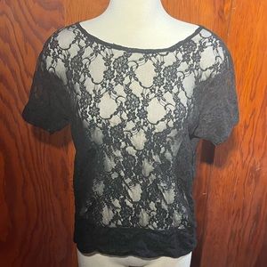 Express little black lace top. Perfect condition.